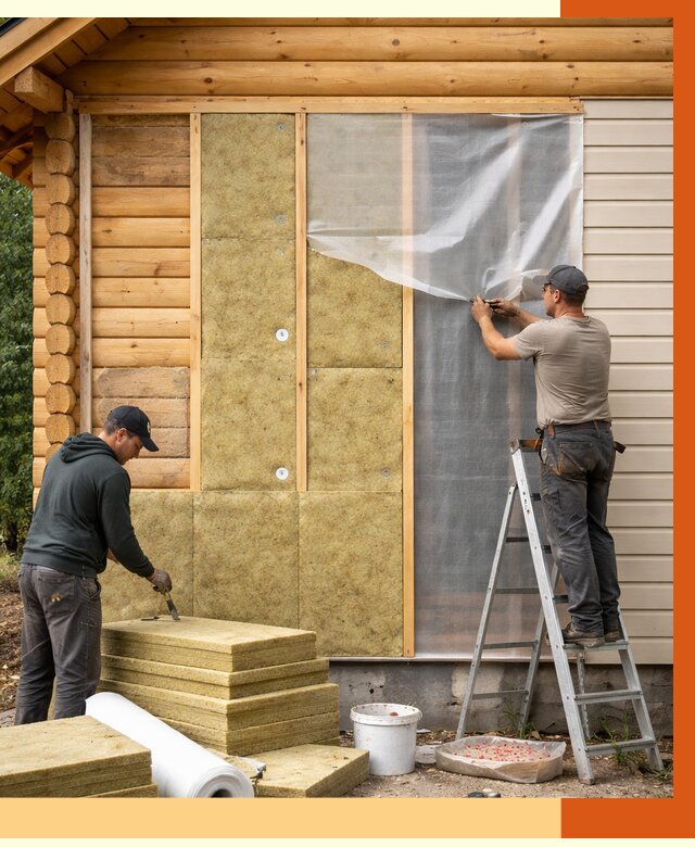 Утепление дома из бруса в калуге от 3793 руб./м2 — работы под ключ | ТепломастерКлг