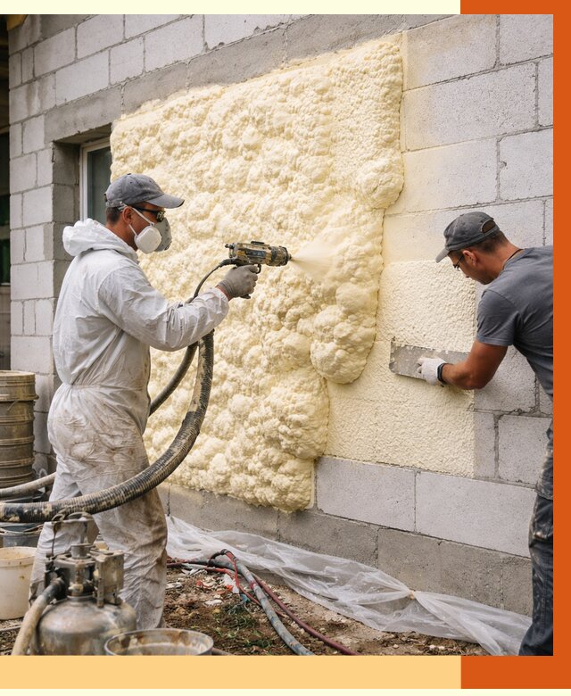 Утепление дома из газобетона ППУ в калуге от 4855 руб./м² под ключ | ТепломастерКлг