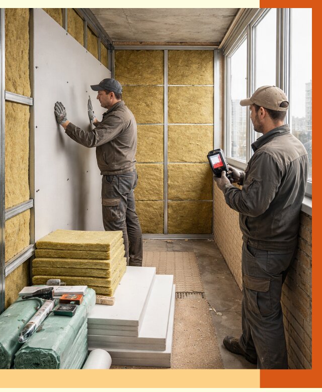 Утепление балкона в Калуге от 4551 руб. под ключ | ТепломастерКлг